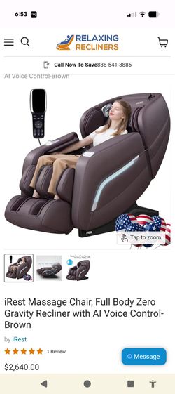 iRest Premium Massage Chair- New- SAVE