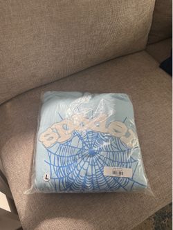 Sp5der web hoodie sky blue