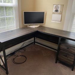 L Shape Desk And Chair