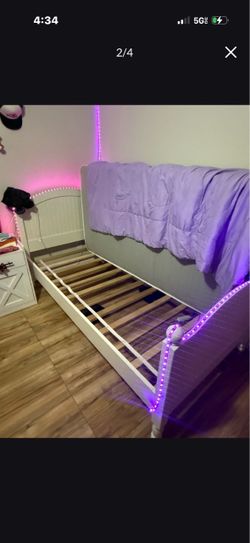 twin size bed frame and brand new mattress