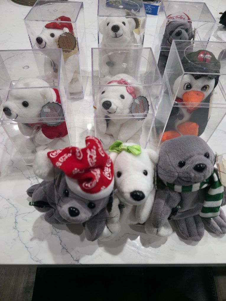 Coca-Cola Beanie Baby Set