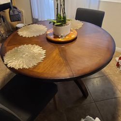 Real Wood Dining Room Table Four Chairs