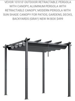 Grey pergola 10x10 (vevor)