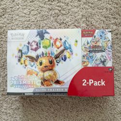 Prismatic Evolutions Costco 2-Pack Trainer Box and Booster Bundle