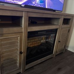TV Stand with Fireplace 
