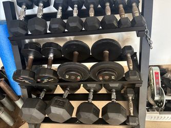 Dumbbells with rack