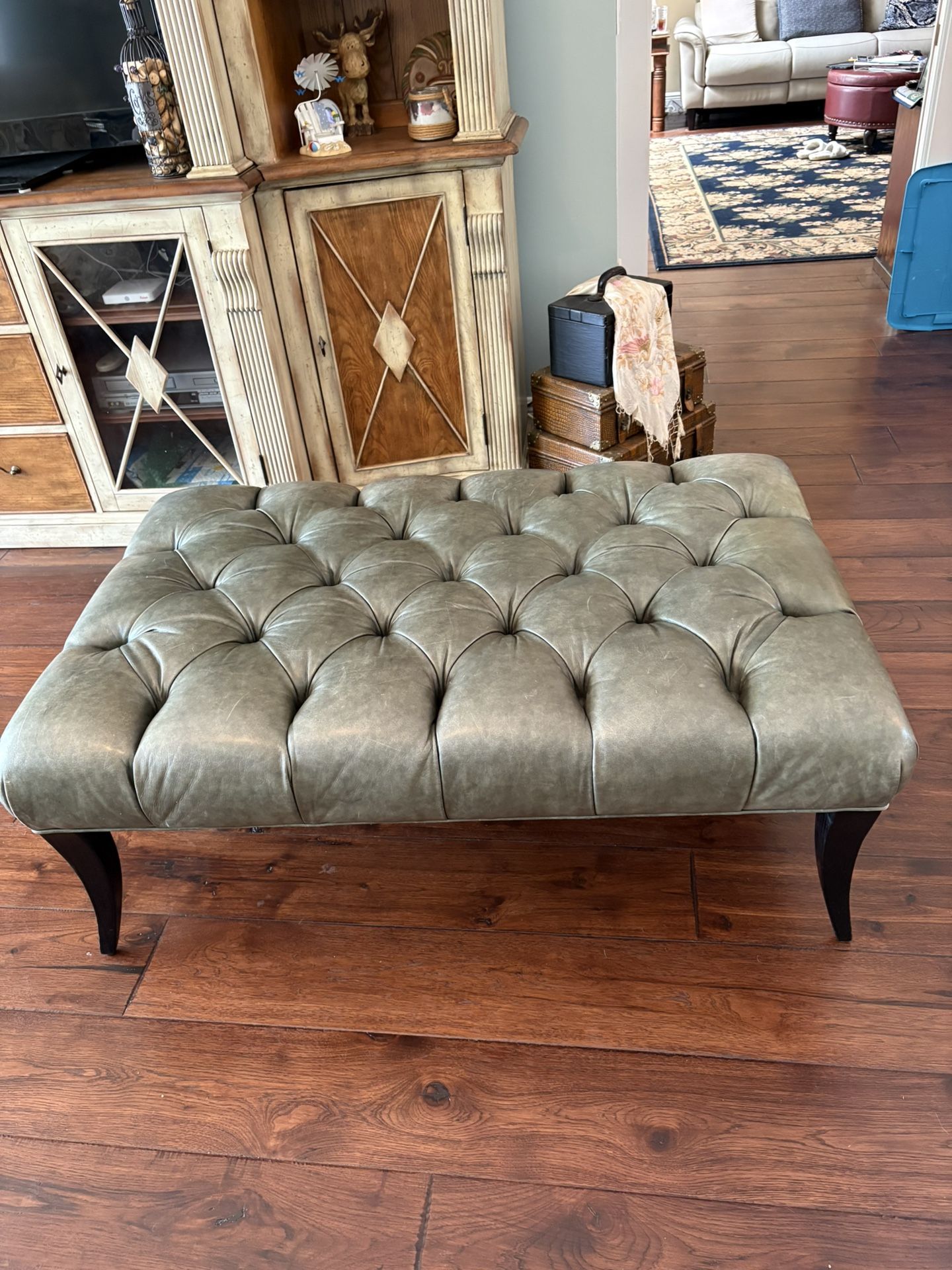 Leather Ottoman
