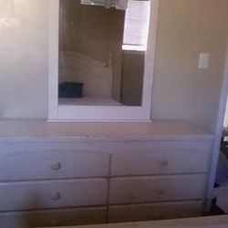 Dresser & Mirror, Dresser, And 2 End Tables 