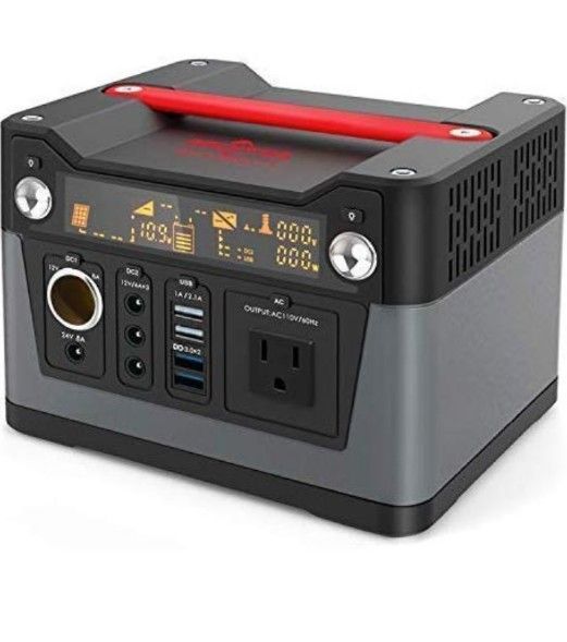 Rockpals 300W Portable Generator Lithium Portable Power Station, 280Wh CPAP Backup Battery Pack UPS Power Supply 110V AC Outlet