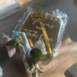 Wedding Supplies- Corsages, Table Signs 