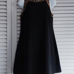 AIDAN MATTOX Women's Sleeveless Beaded Accent Black Formal Dress, Size 2, Used