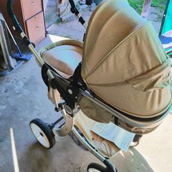 Brand Baby Joy BABY JOY 2-in-1 High Landscape Baby Stroller, Reversible Bassinet Reclining Stroller