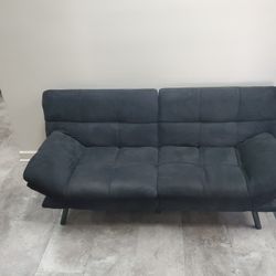 Black Suede Futon