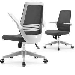 SIHOO M76A Office Chair, Ergonomic High-Back Desk Chair with Swivel Mesh Back, 3D Headrest, Adjustable Lumbar Support, 90° Flip-Up Armrests, Home Offi