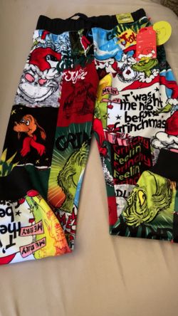 Girls Grinch Velour Joggers 