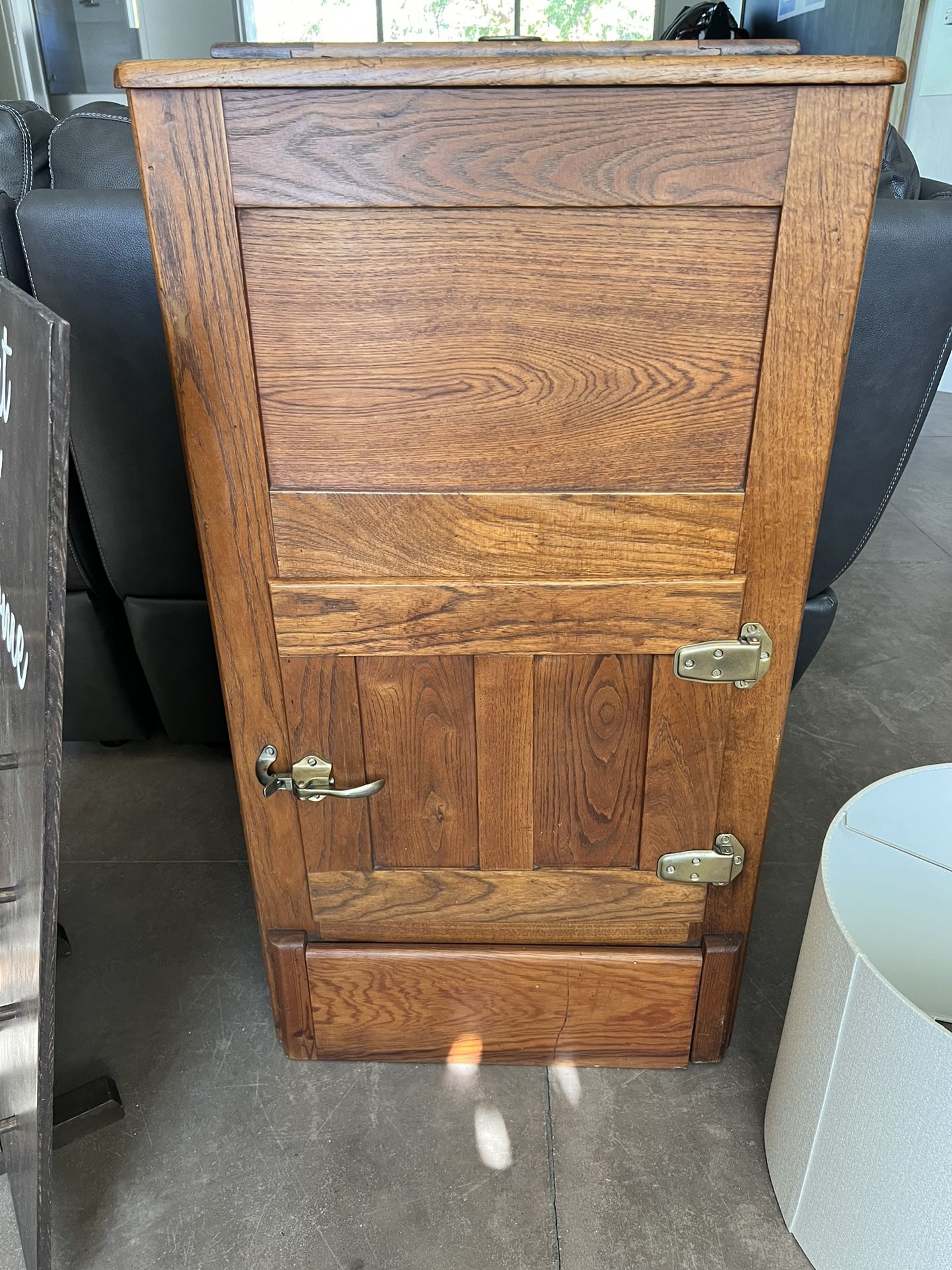 Antique Solid Oak Ice Box