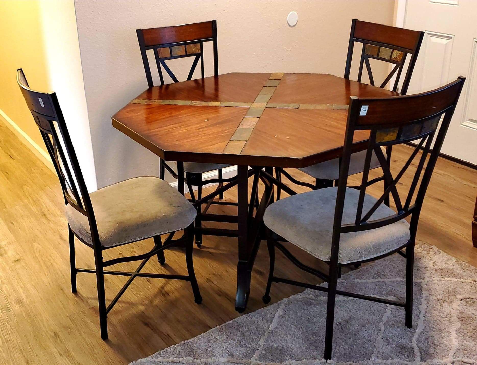 Beautiful Solid wood and Slate dining set