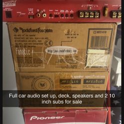 Pioneer Deck, Subwoofers Amp And Speakers 
