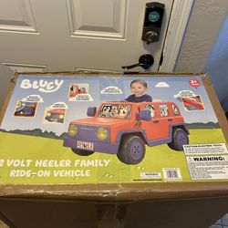 Brand New In Box Bluey Electric Ride On Car