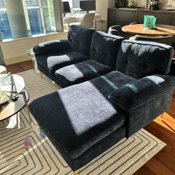 Dark Blue Sectional 