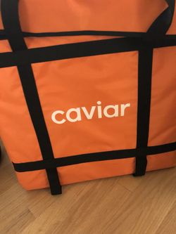 caviar delivery backpack
