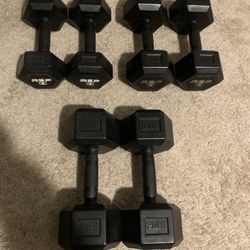 Rep Fitness Rubber-coated Hex Dumbbells