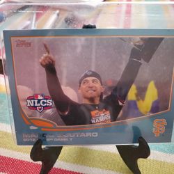 San Francisco Giants Marco Scutaro 2013 Topps Walmart Exclusive Blue Parallel Card 