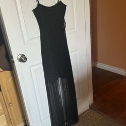 sensational sheer lace maxi drees