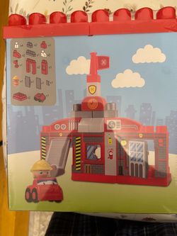 Fire Station Building Block Set for Kids