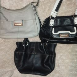 3 Tignanello Leather Bags. 