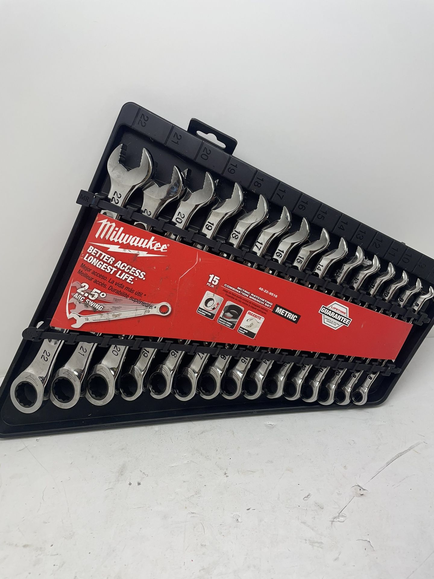 Milwaukee Metric Ratcheting Combination Wrench Set 184841