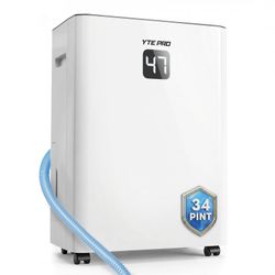 34Pint Dehumidifier for 2500Sq.Ft, Compressor Dehumidifiers for Home, Front LED Digital Humidity Display&Quiet Dehumidifier for Basement, Bedroom, Bat
