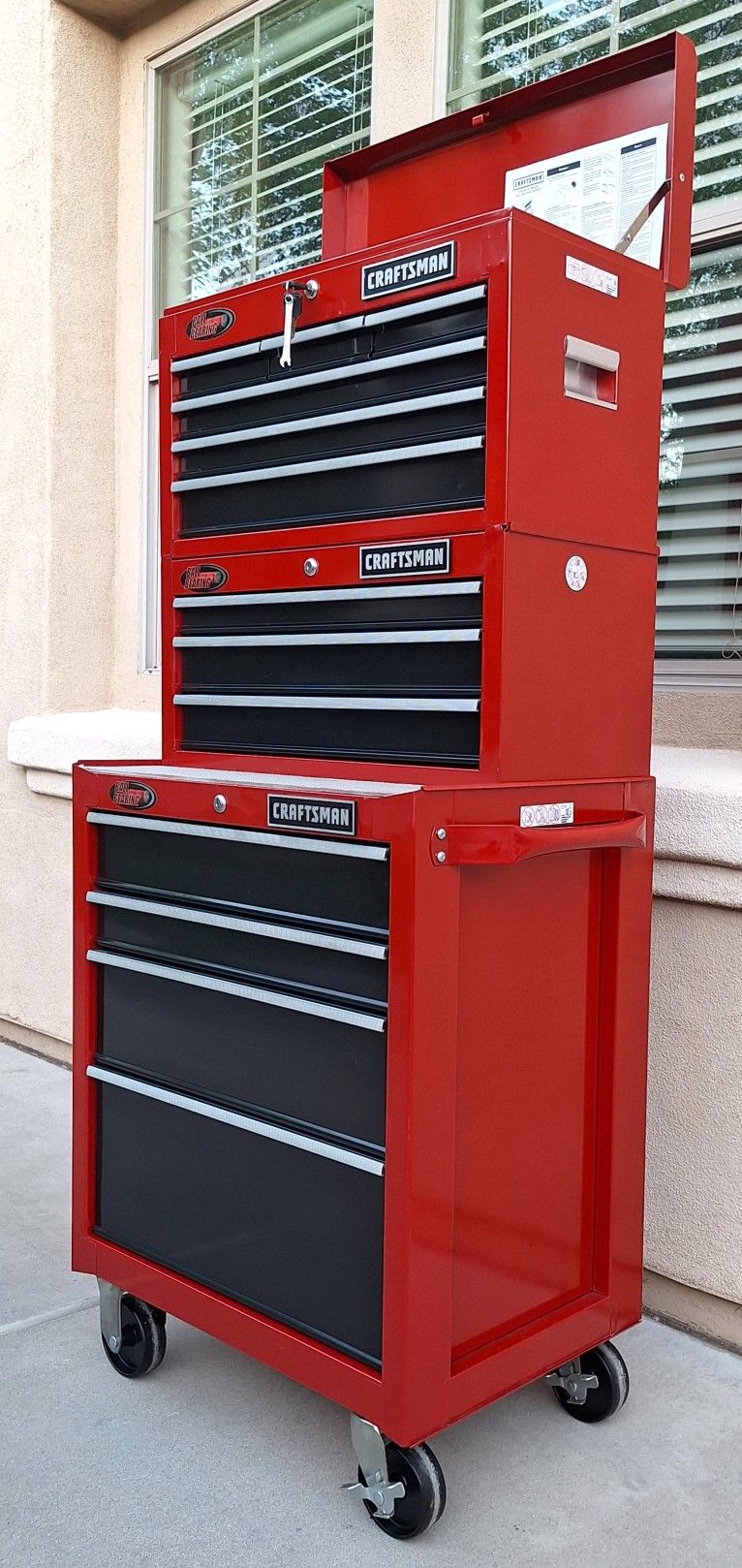 Nice Sears Craftsman 3 Tier Ball Bearing Premium Series Rolling tool Box