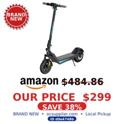 HOVERFLY Electric Scooter – 500W Motor, 25-Mile Range, 10" Solid Tires, Front Suspension, Brand New