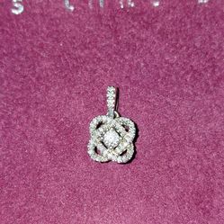 Love Knot Natural Diamond Pendant