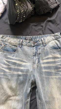 Distressed Baggy Balenciaga Jeans