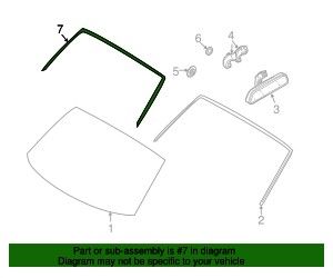 03-08 Bmw Z4 Windshield Moulding E85