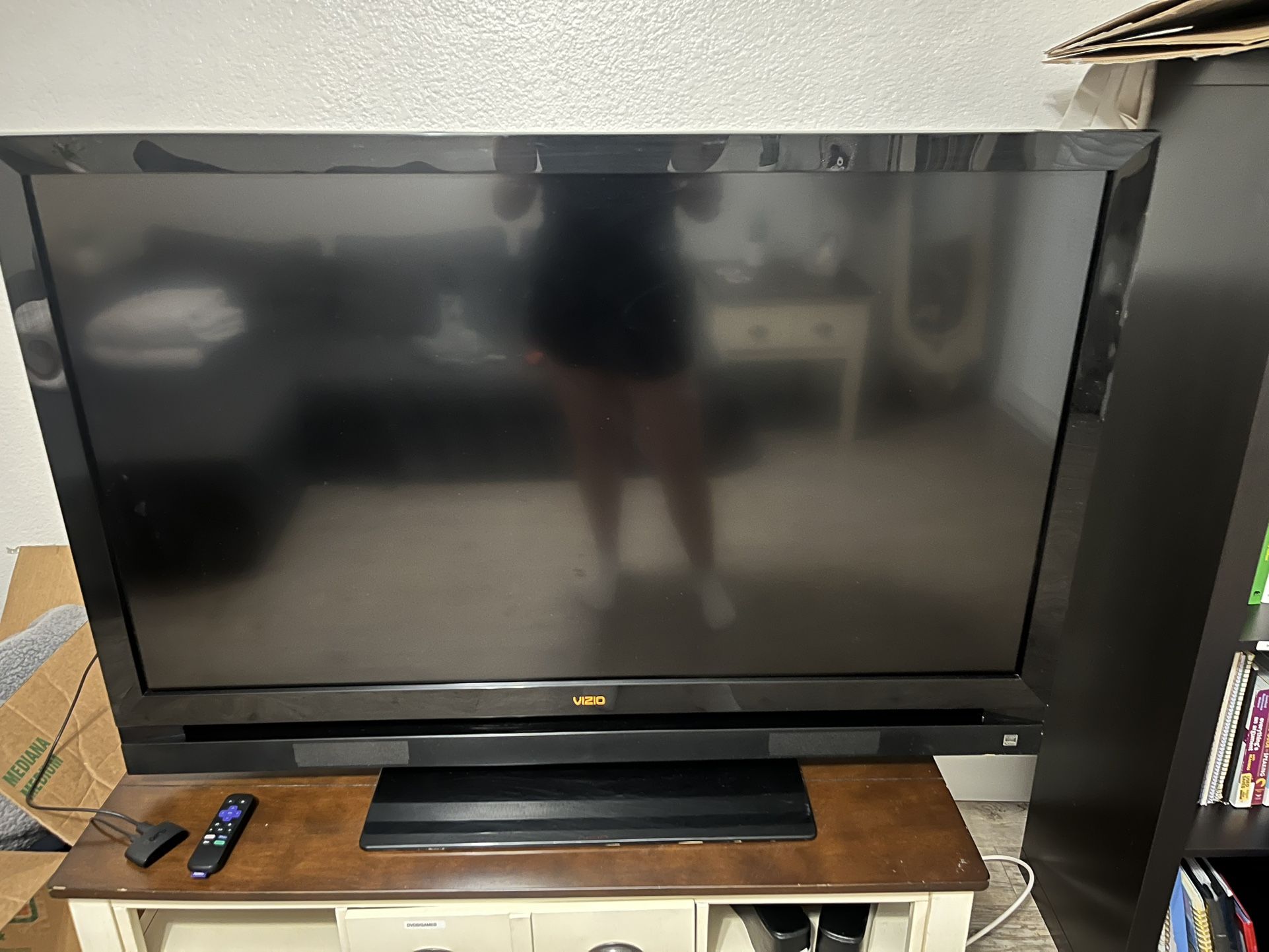 Television And Roku Set