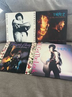 Prince Vinyl Records Lot – Purple Rain, Parade & 12” Singles – 4 Records
