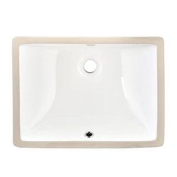 20 in. Undermount Rectangular Bathroom Sink with Overflow Drain in White Vitreous China $35