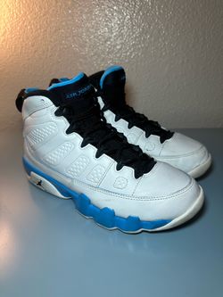 Air Jordan 9 White University Blue Sneakers 5.5Y