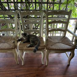 3 Wood Chairs 