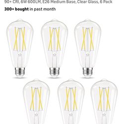 GvvooHome Vintage Edison LED Bulbs - 6 Pack 60W Equivalent