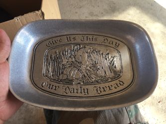 NIB Vintage Wilton Armetale “Give Us This Day Our Daily Bread”