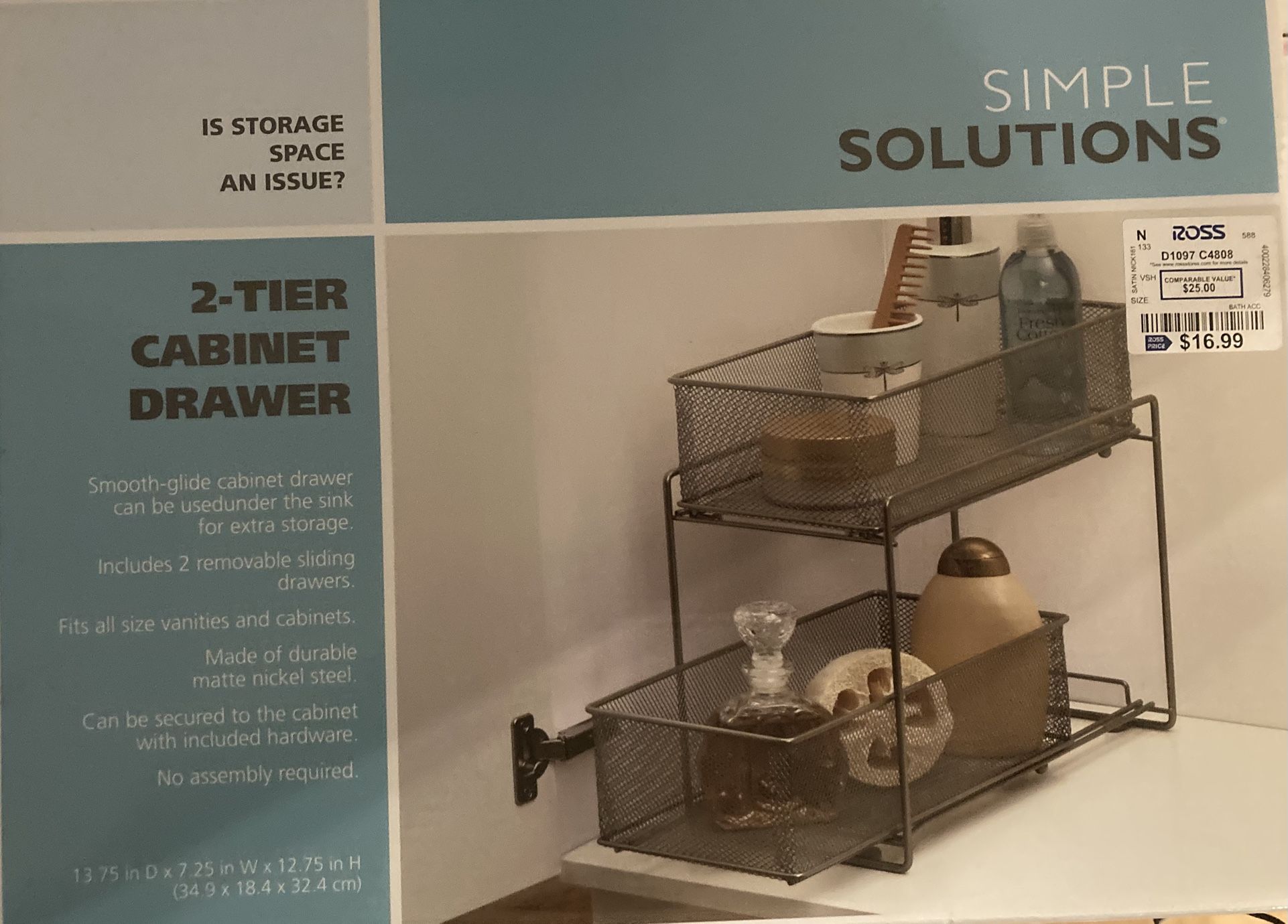 2-Tier Cabinet Drawer