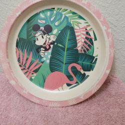 Bamboo disney minnie mouse plate