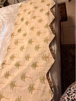Beautiful Palm Tree Curtains Valance of 3
