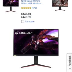 Oh 32” 165hz 1ms HDR With Gsync Compatible