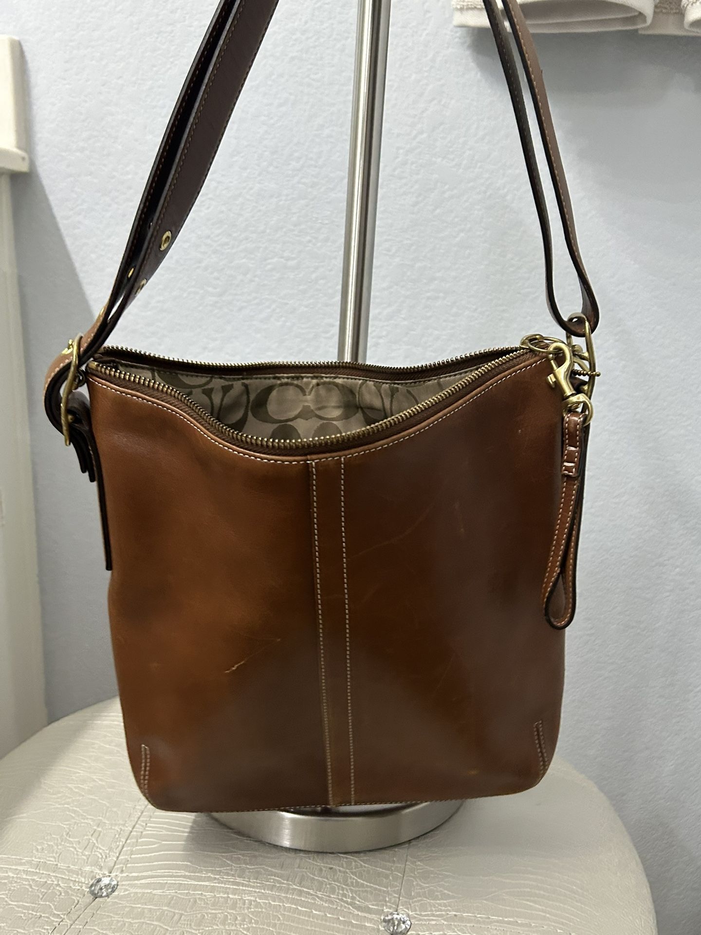 Coach Brown Leather With Adjustable Strap