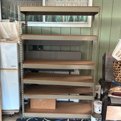 Metal And Wood Shelf Heavy Duty Book Case Tool Rack 